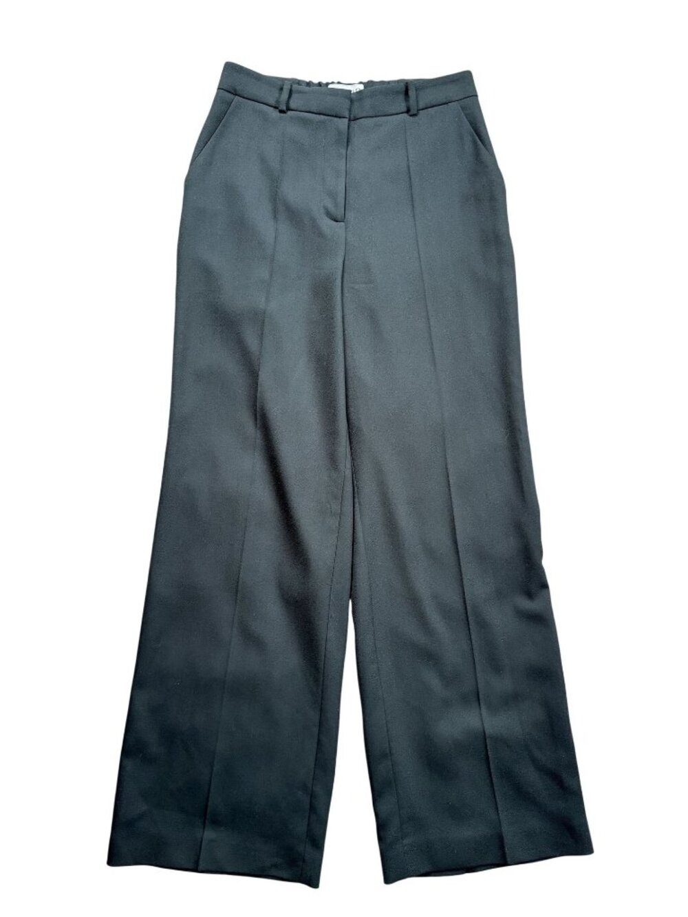 The Fold London Dark Pine Green Wide Leg Trouser Pants EUC US 6 UK 10